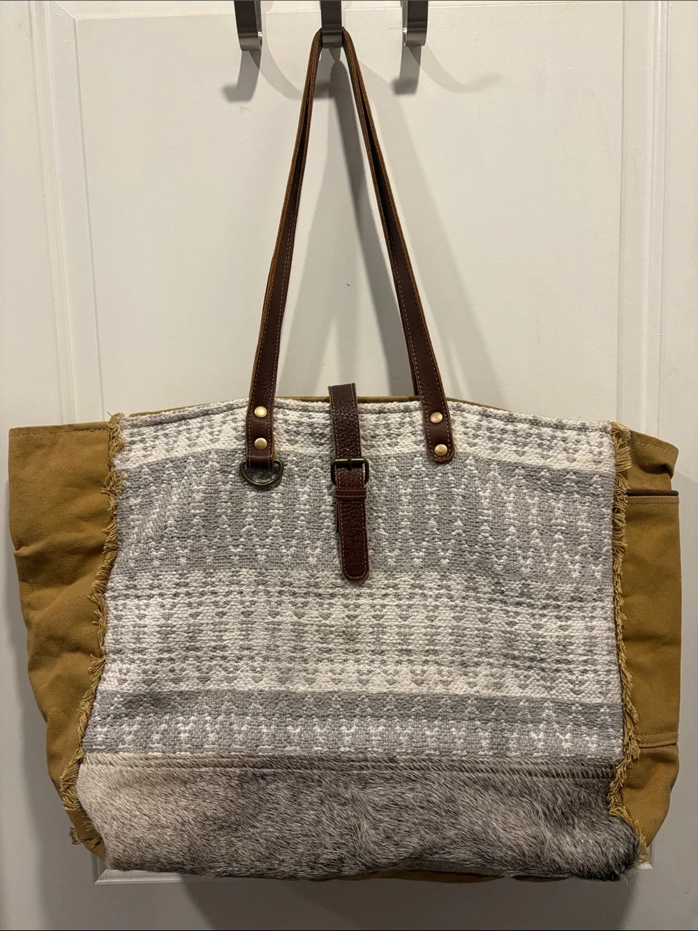 Myra Bag Tote Bag with Pony Hair